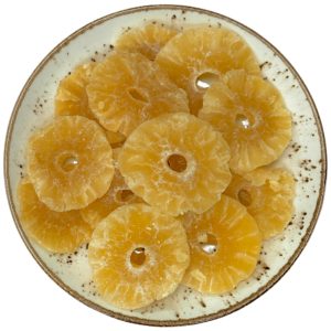 Piña deshidratada azucarada