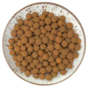 Avellana recubierta de chocolate blanco y canela